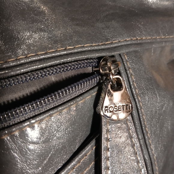 Rosetti Leather Gray Shoulder Bag - Picture 2 of 12
